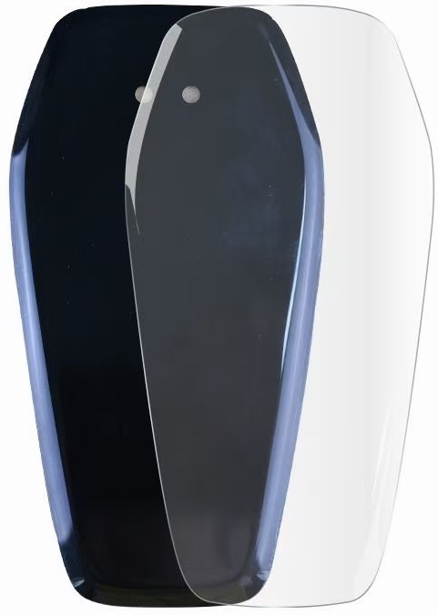 Hot bending tempered glass for car key back cover