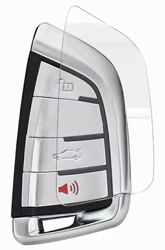 Hot bending tempered glass for car key back cover