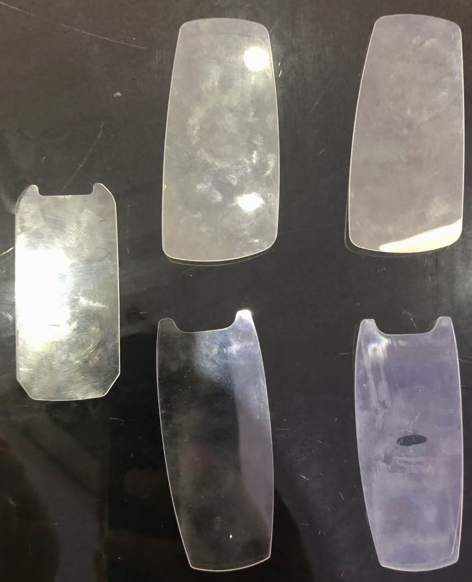 Hot bending tempered glass for car key back cover