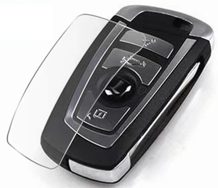 Hot bending tempered glass for car key back cover